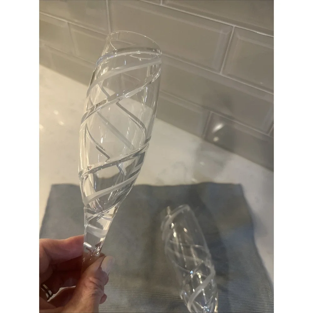ROGASKA ODYSSEY CHAMPAGNE FLUTES, Cut‎ Lead Crystal, 10